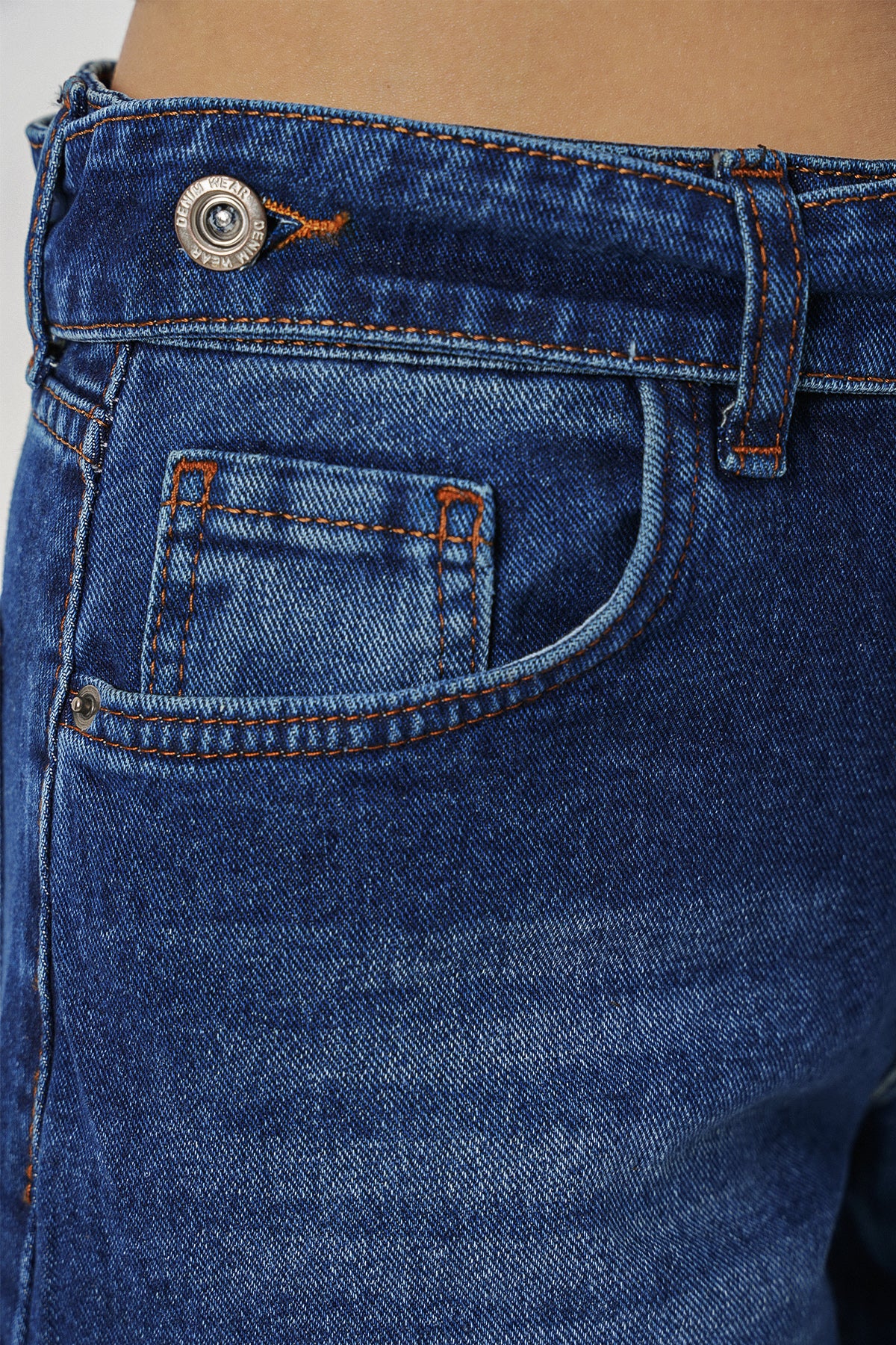 Image of Women's High-Waisted Jeans 30081 - Navy Blue