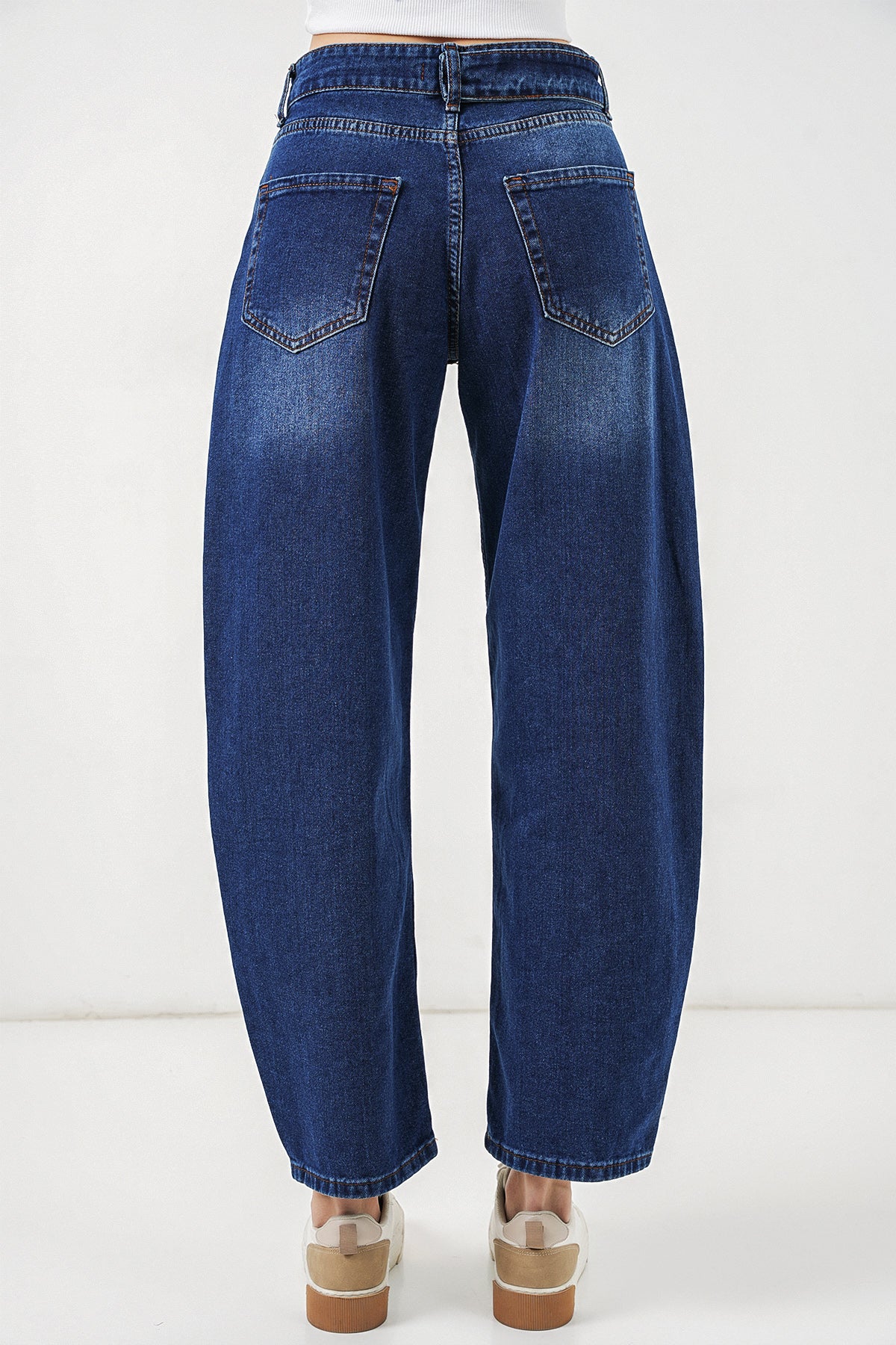 Image of Women's High-Waisted Jeans 30081 - Navy Blue