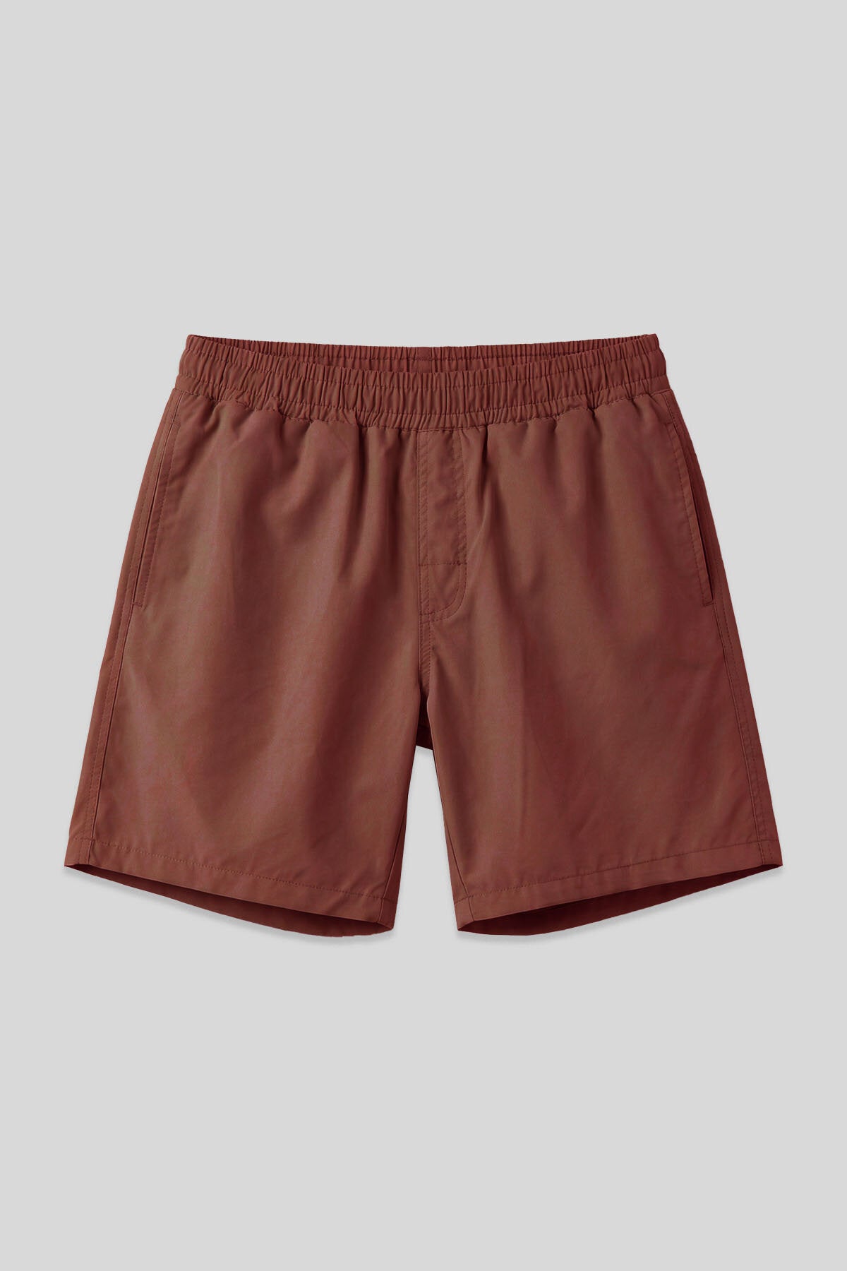 Image of Brown Quick-Drying Standard Fit Men's Swim Shorts - 81237