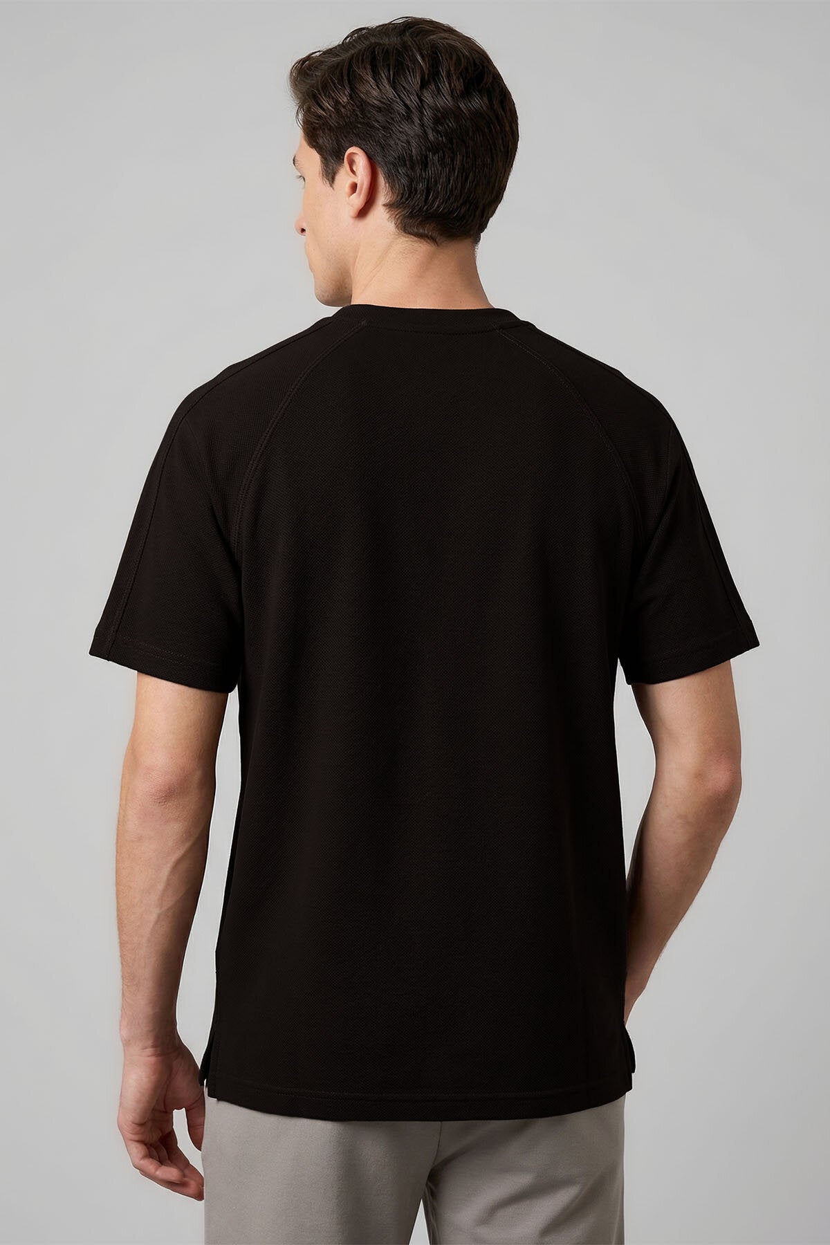 Image of Kahverengi Rahat Form Esnek Nefes Alabilir Erkek T-Shirt - 88495