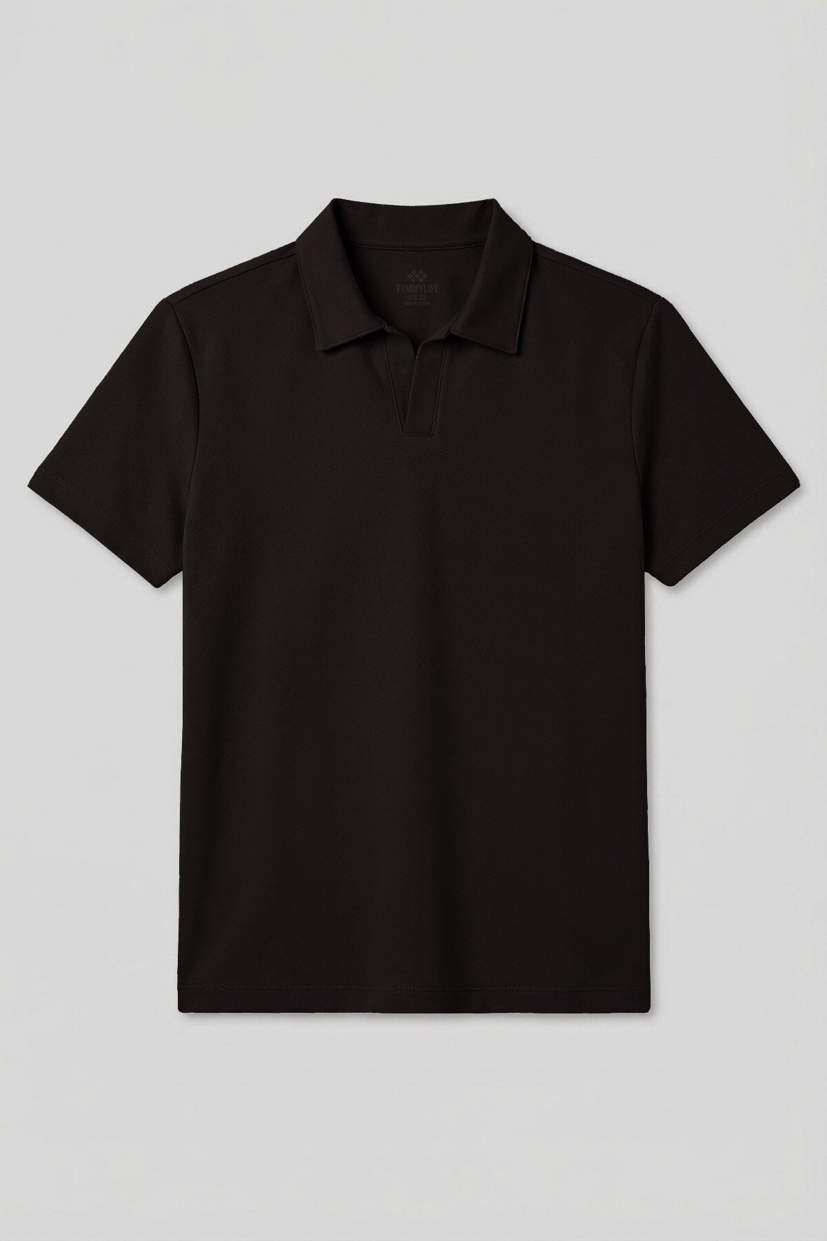 Image of Kahverengi Rahat Form Yumuşak Dokulu Polo Yaka Erkek T-Shirt - 88496