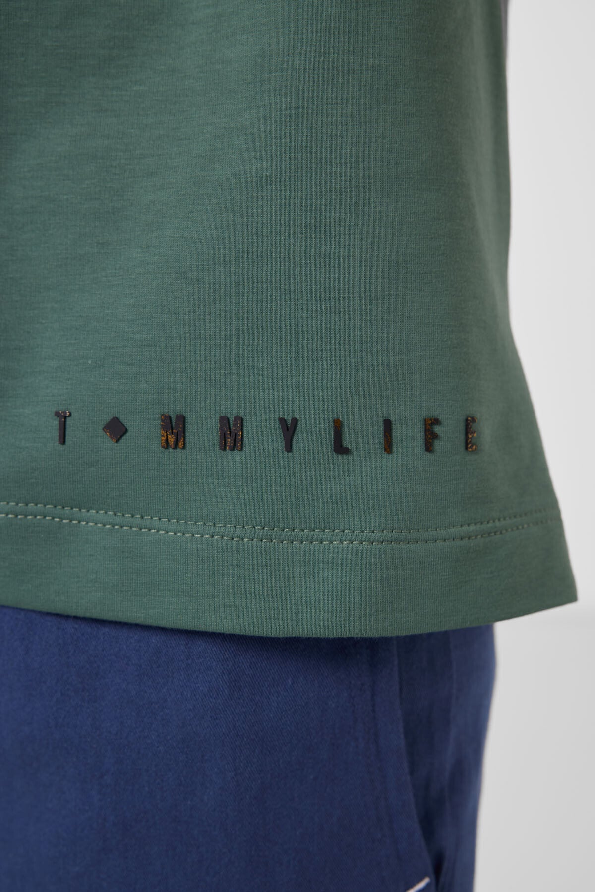 Image of Açık Yeşil Pamuklu Yumuşak Dokulu Oversize Basic Erkek Çocuk T-Shirt - 11297