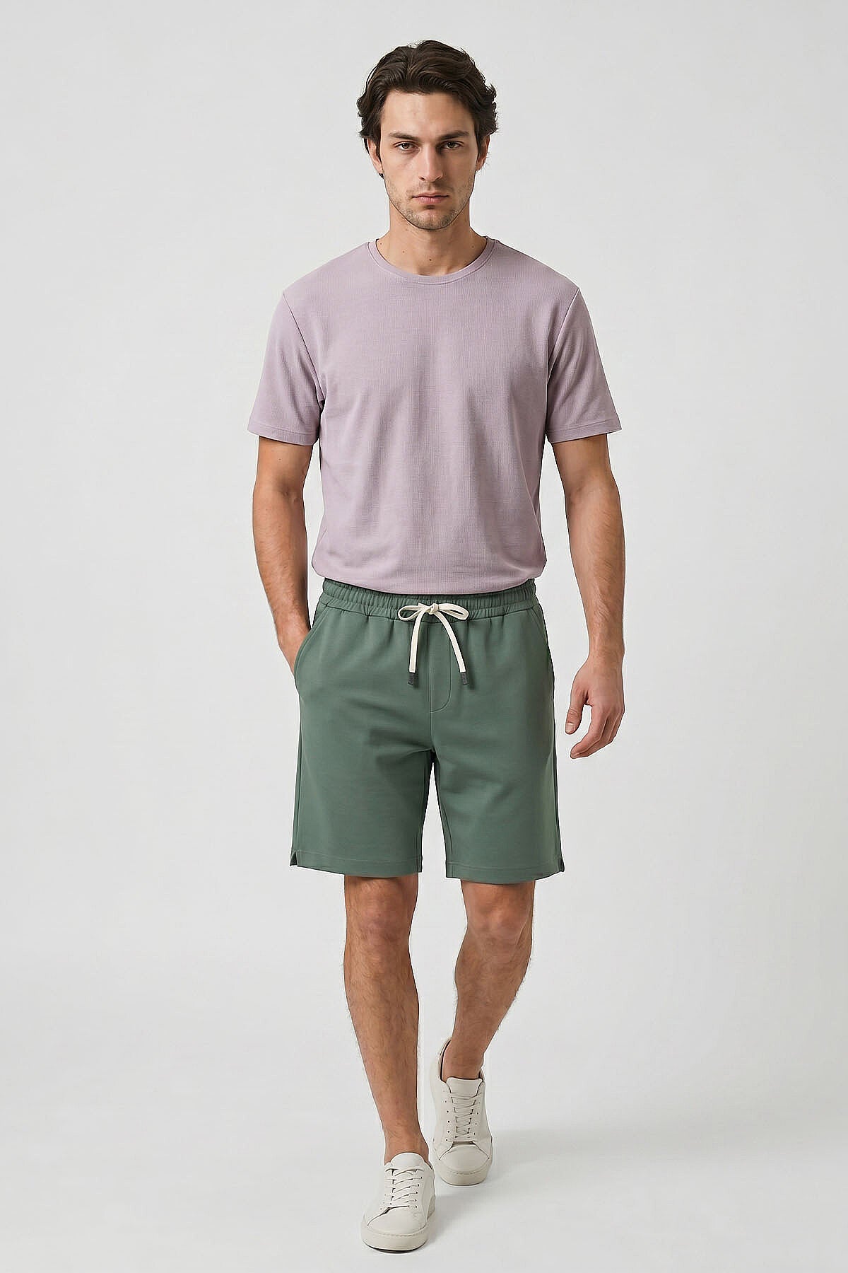 Image of Kaktüs Standart Fit Basic Arka Cepli Erkek Şort - 81314