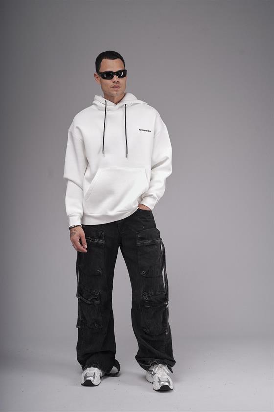 Image of Hanorac unisex cu imprimeu oversize și croială tip hoodie