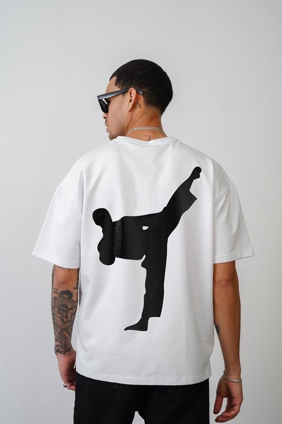 Image of Tricou unisex supradimensionat cu imprimeu karate
