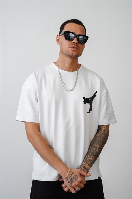 Image of Tricou unisex supradimensionat cu imprimeu karate
