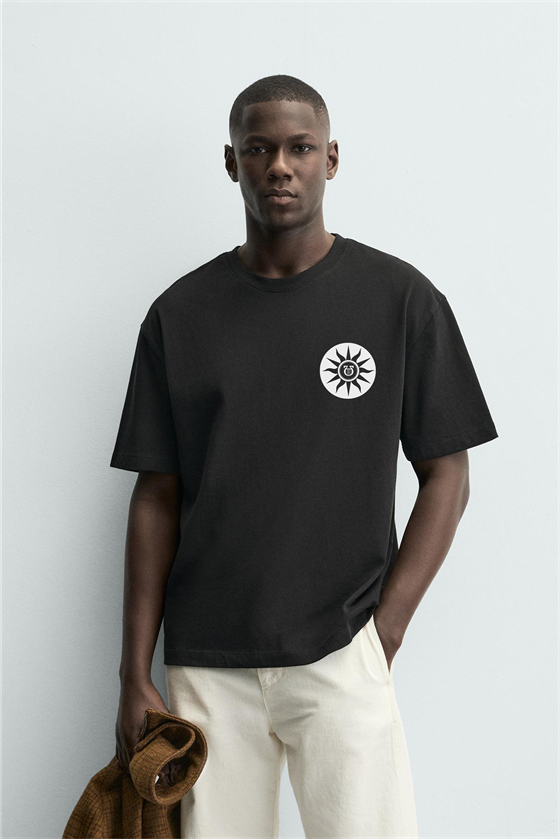 Image of Kingbrich Apollo Print Oversize Fit Basic Men's T-Shirt