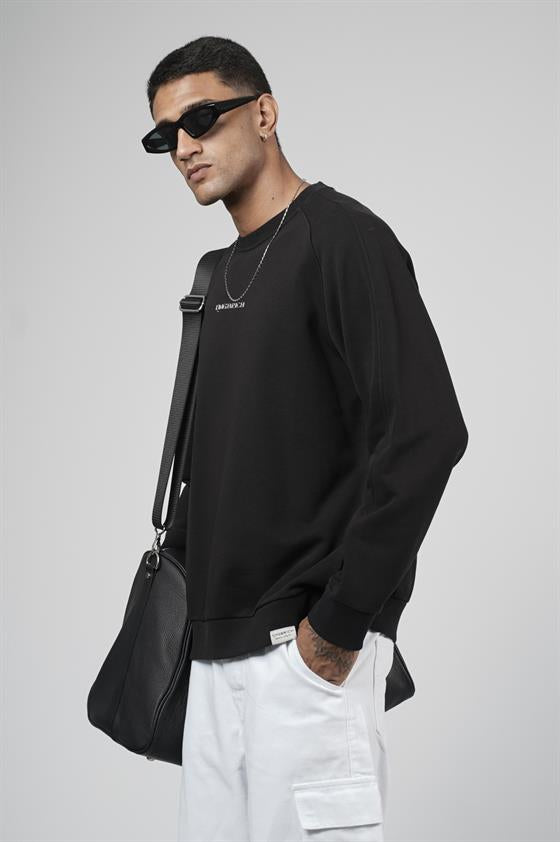 Image of Kingbrich Printed Raglan Sleeve Oversize Sweatshirt