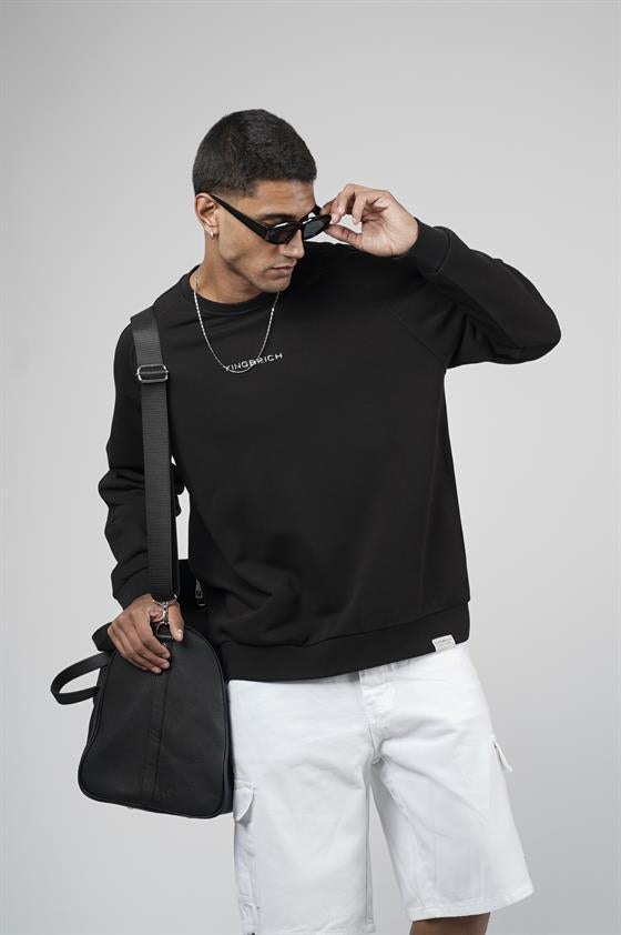 Image of Kingbrich Printed Raglan Sleeve Oversize Sweatshirt