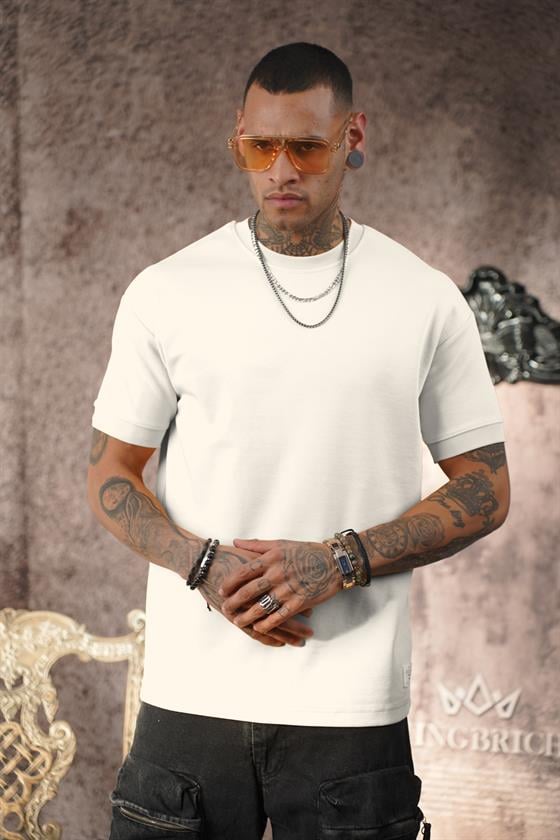 Image of Kingbrich Crew Neck Cotton Semi-Oversize Fit Men's T-Shirt