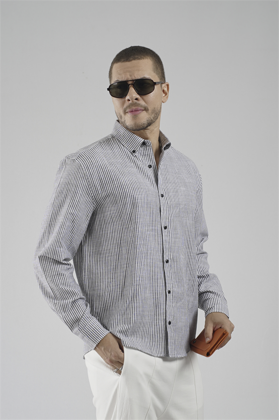 Image of Kingbrich Striped Regular Fit Men's Shirt