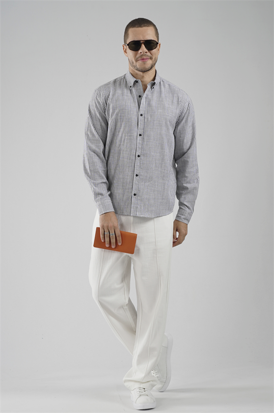 Image of Kingbrich Striped Regular Fit Men's Shirt
