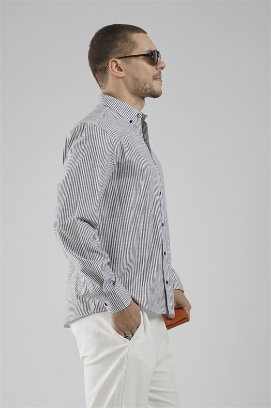 Image of Kingbrich Striped Regular Fit Men's Shirt