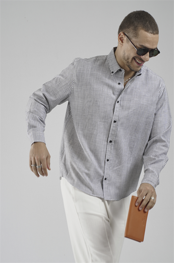 Image of Kingbrich Striped Regular Fit Men's Shirt