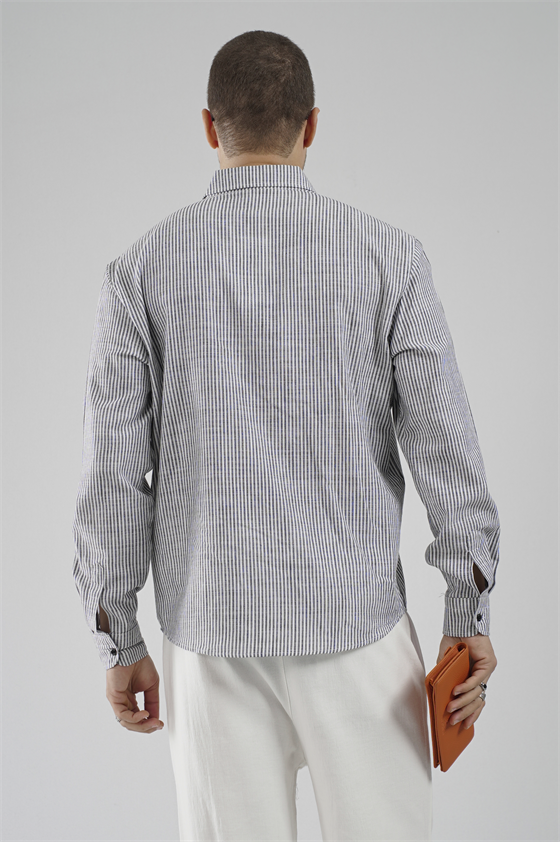 Image of Kingbrich Striped Regular Fit Men's Shirt