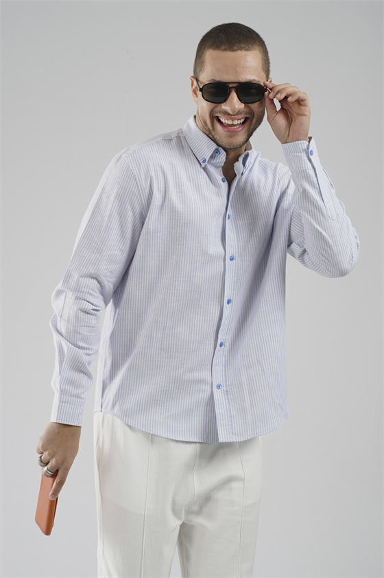 Image of Kingbrich Striped Regular Fit Men's Shirt