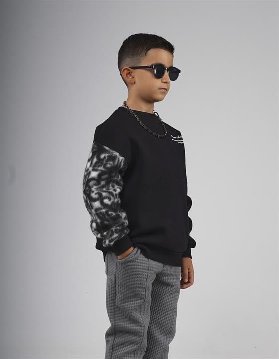Image of Kingbrich Kids Crew Neck Sleeve Trimmed Printed Children's Sweatshirt