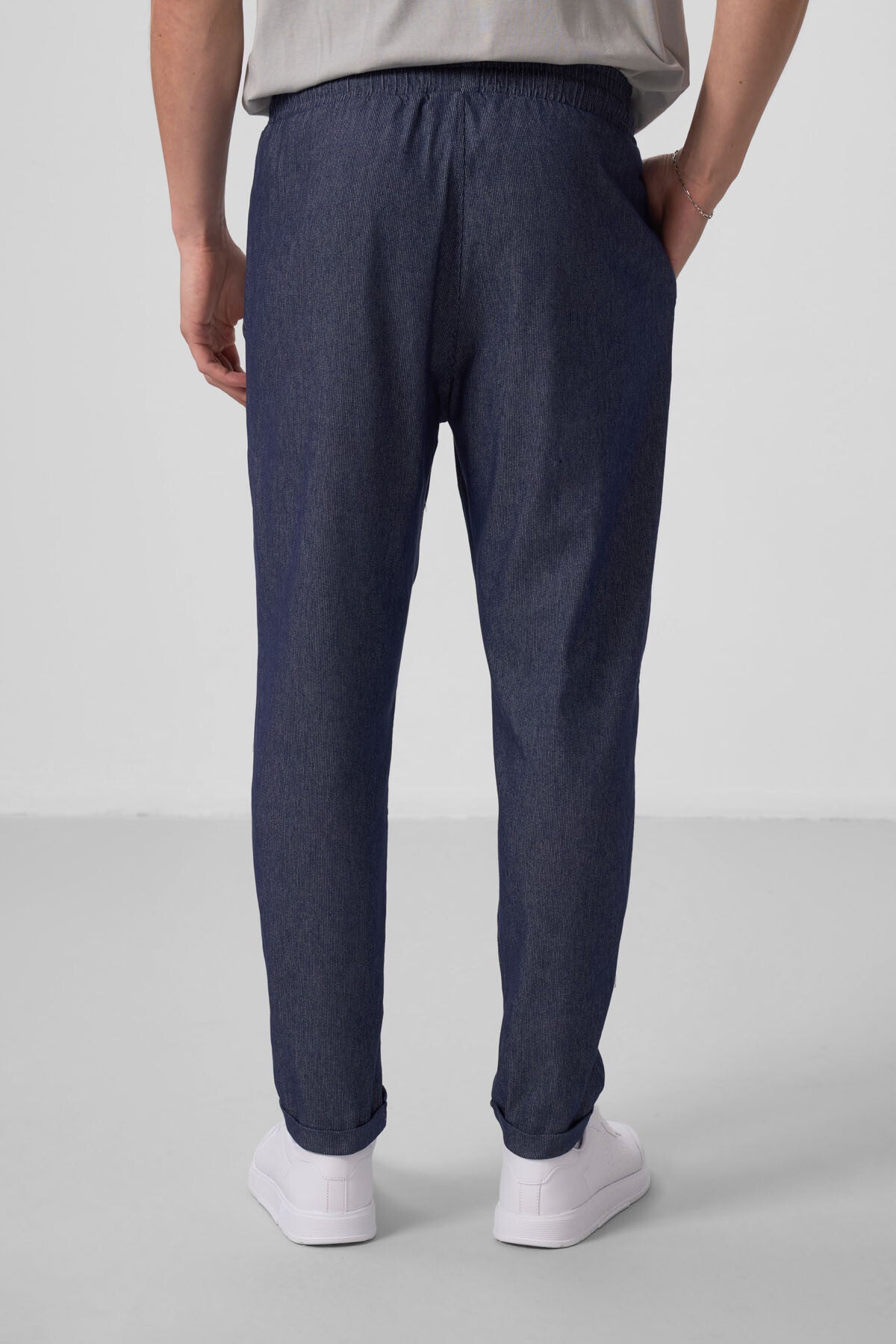 Image of Pantaloni chino ușori, elastici, bleumarin, pentru bărbați - 82175