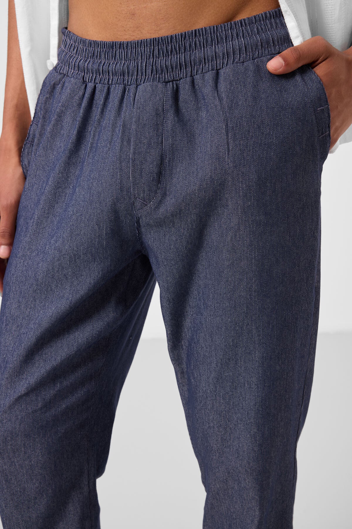 Image of Kot Lacivert Standart Fit Dokuma Hafif Esnek Chino Erkek Pantolon - 82176