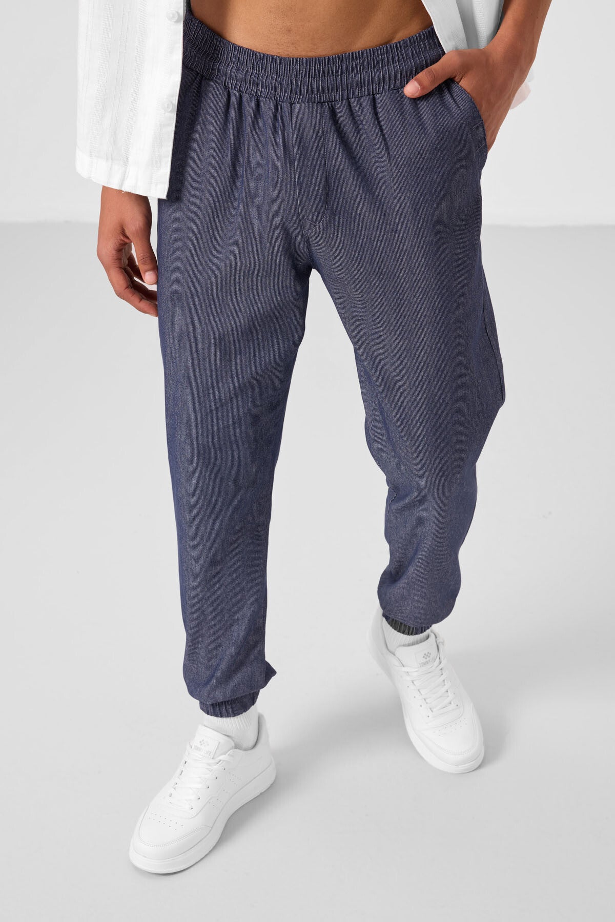 Image of Kot Lacivert Standart Fit Dokuma Hafif Esnek Chino Erkek Pantolon - 82176