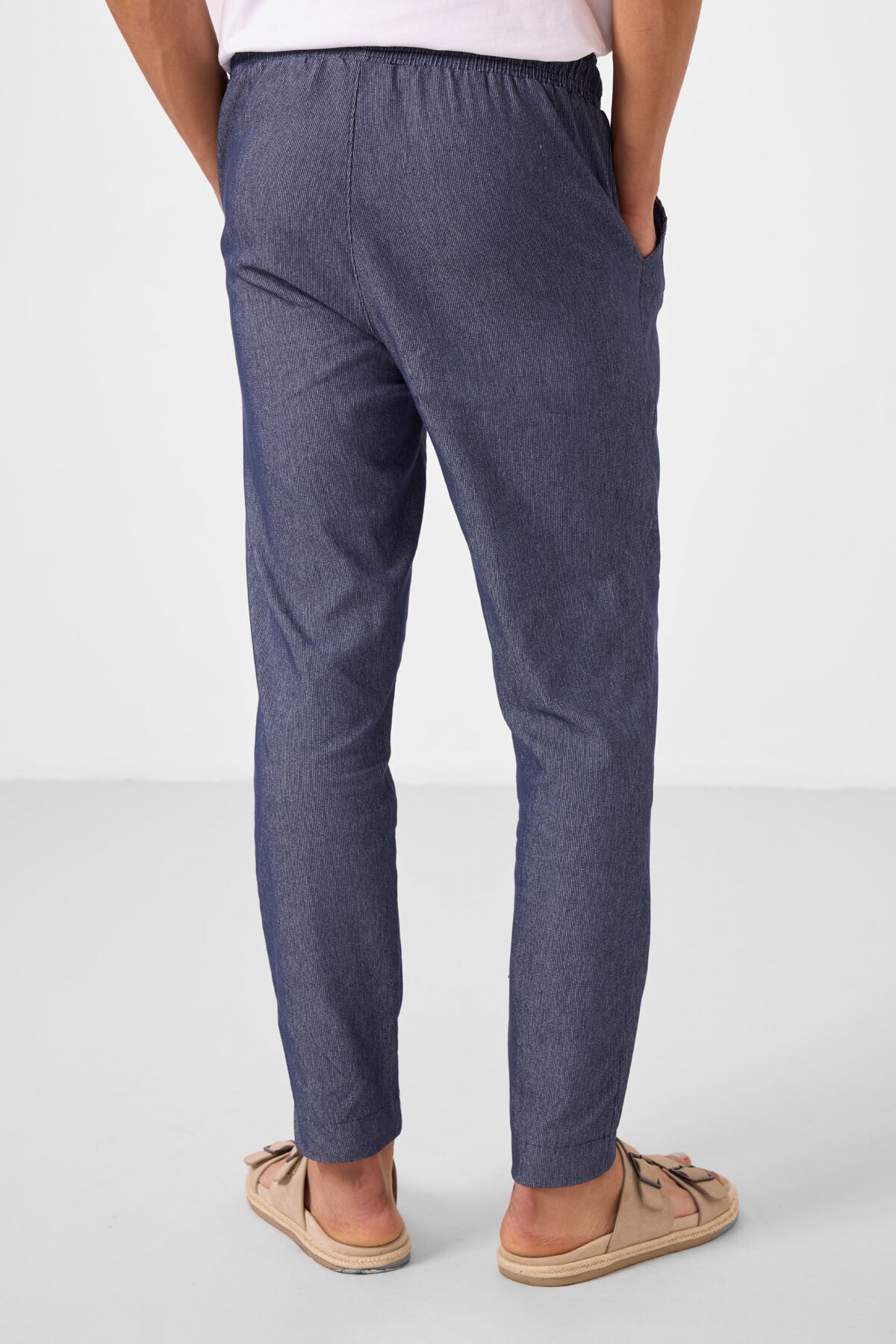 Image of Kot Lacivert Standart Fit Dokuma Hafif Esnek Chino Erkek Pantolon - 82177