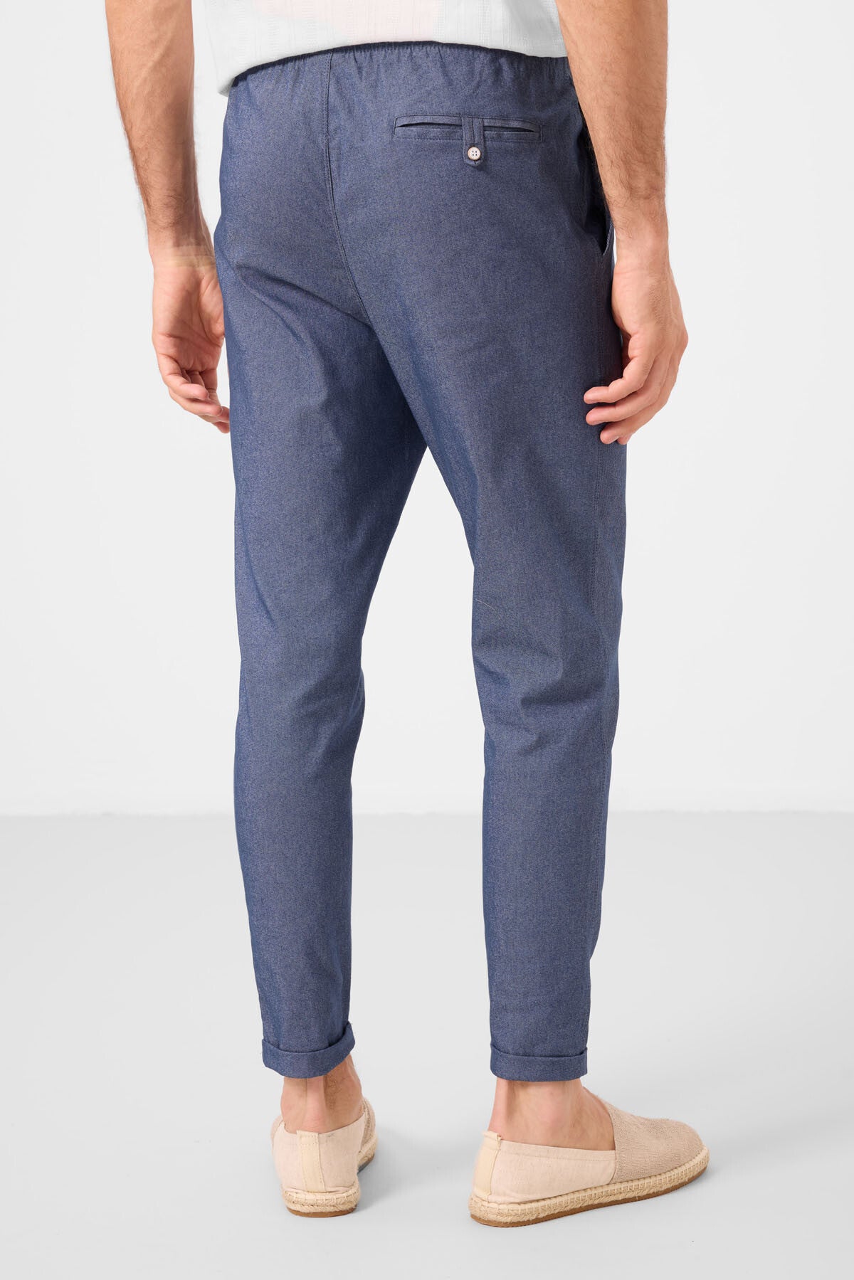 Image of Kot Lacivert Standart Fit Dokuma Hafif Esnek Chino Erkek Pantolon - 82178