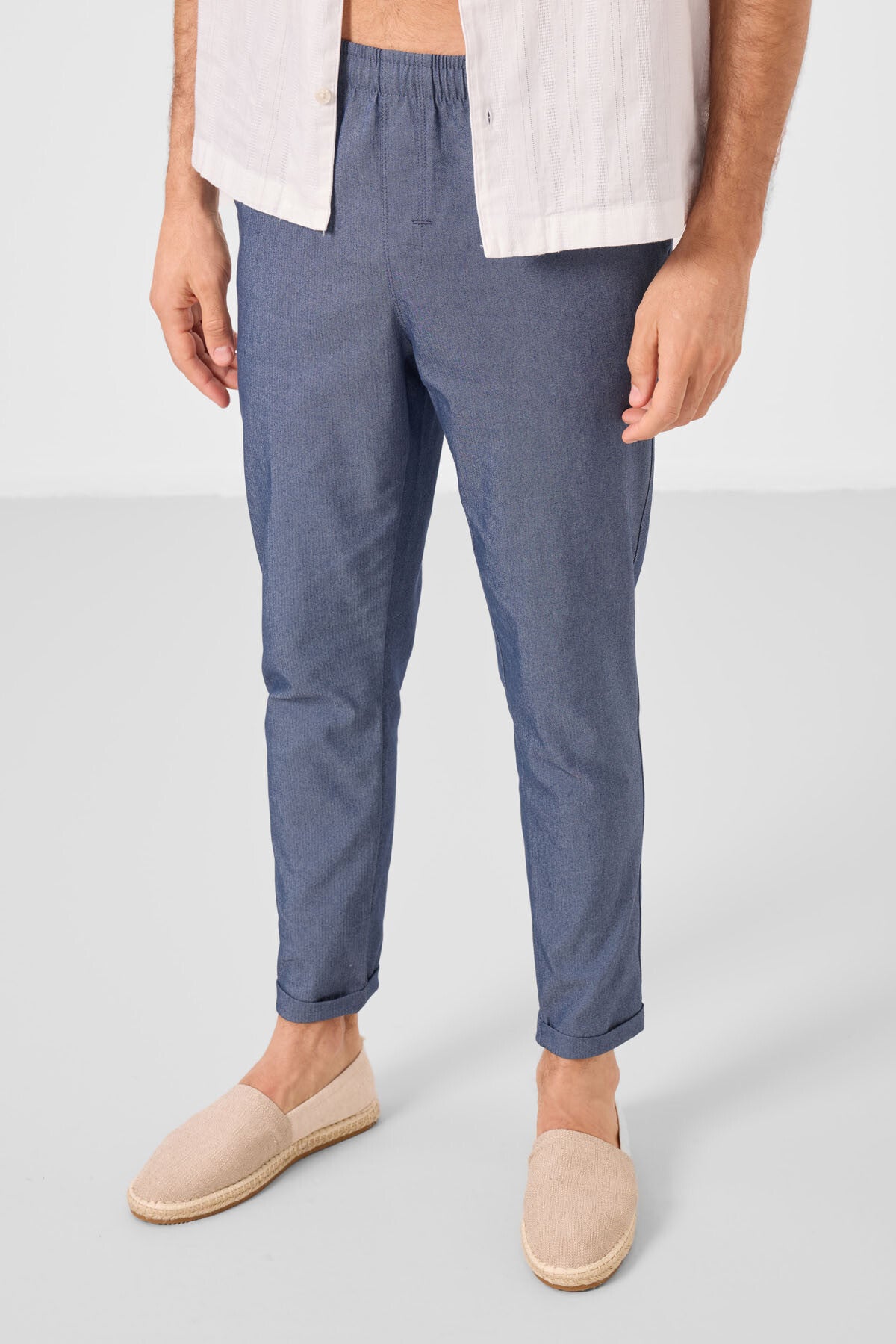 Image of Kot Lacivert Standart Fit Dokuma Hafif Esnek Chino Erkek Pantolon - 82178