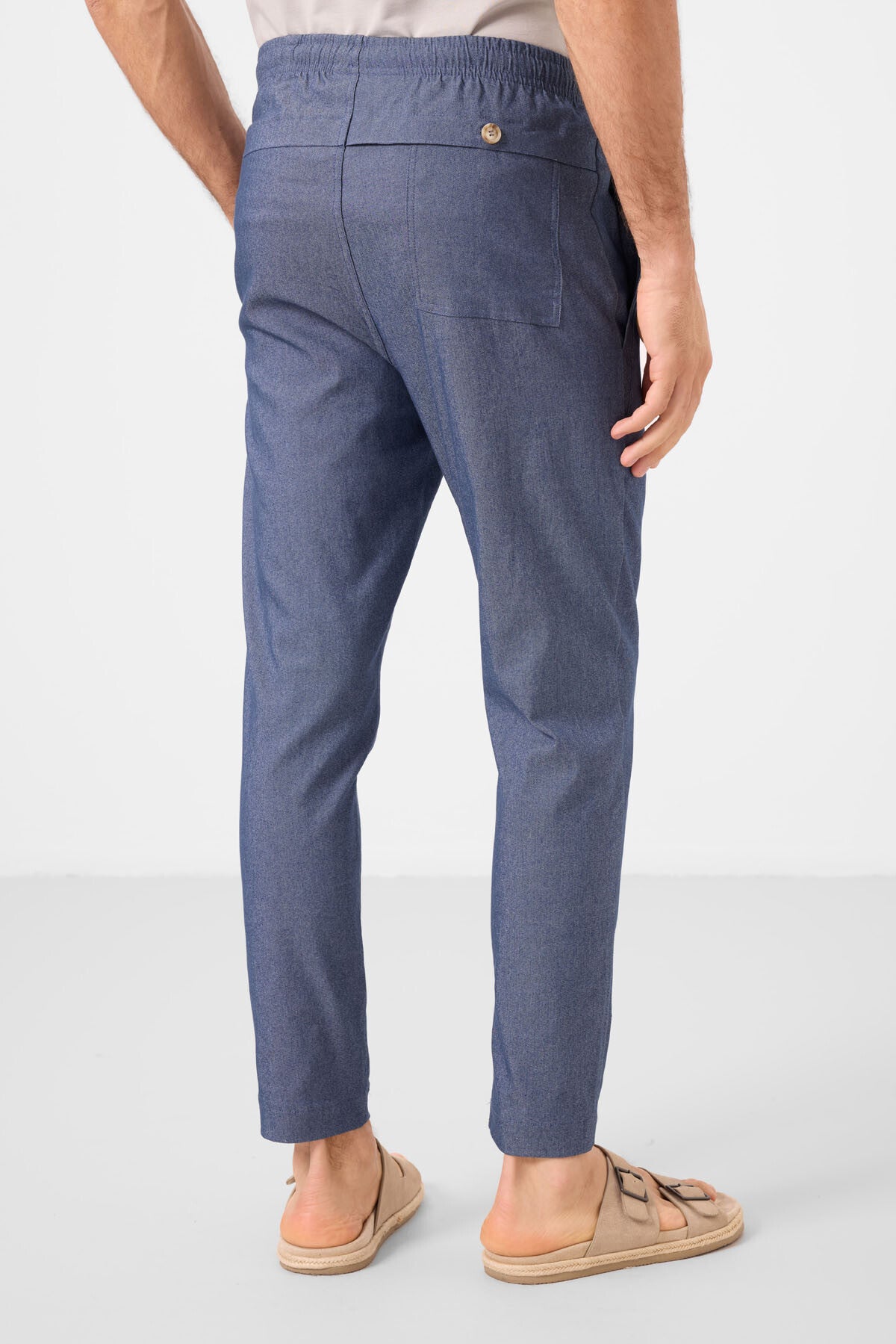 Image of Kot Lacivert Standart Fit Dokuma Hafif Esnek Chino Erkek Pantolon - 82179