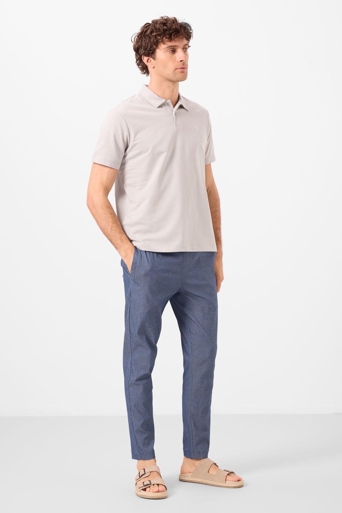 Image of Kot Lacivert Standart Fit Dokuma Hafif Esnek Chino Erkek Pantolon - 82179