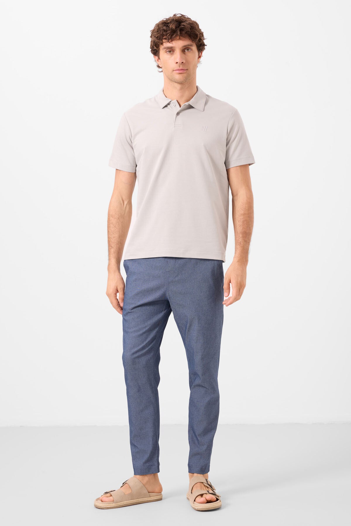 Image of Kot Lacivert Standart Fit Dokuma Hafif Esnek Chino Erkek Pantolon - 82179