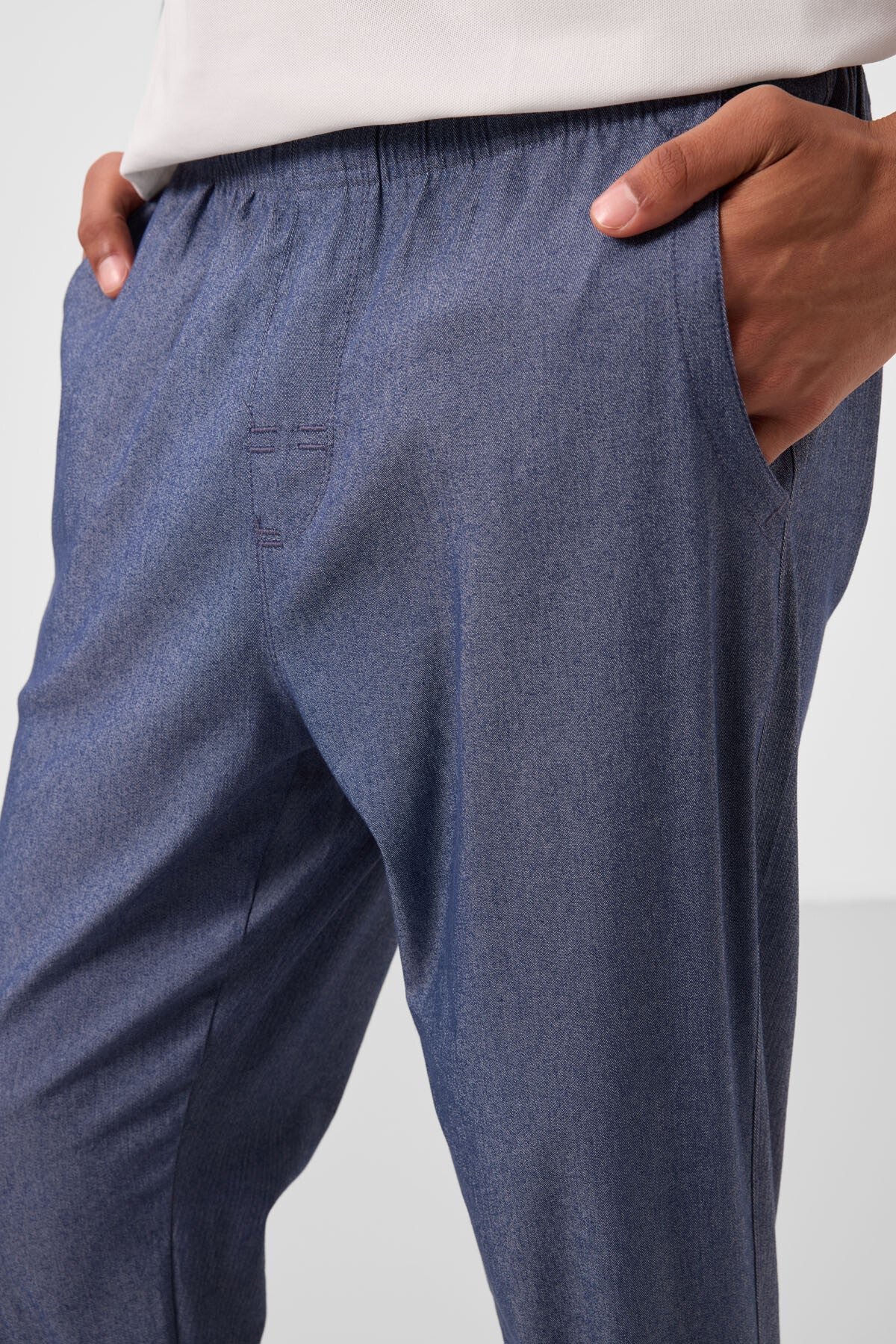 Image of Pantaloni chino ușori, elastici, bleumarin, pentru bărbați - 82180