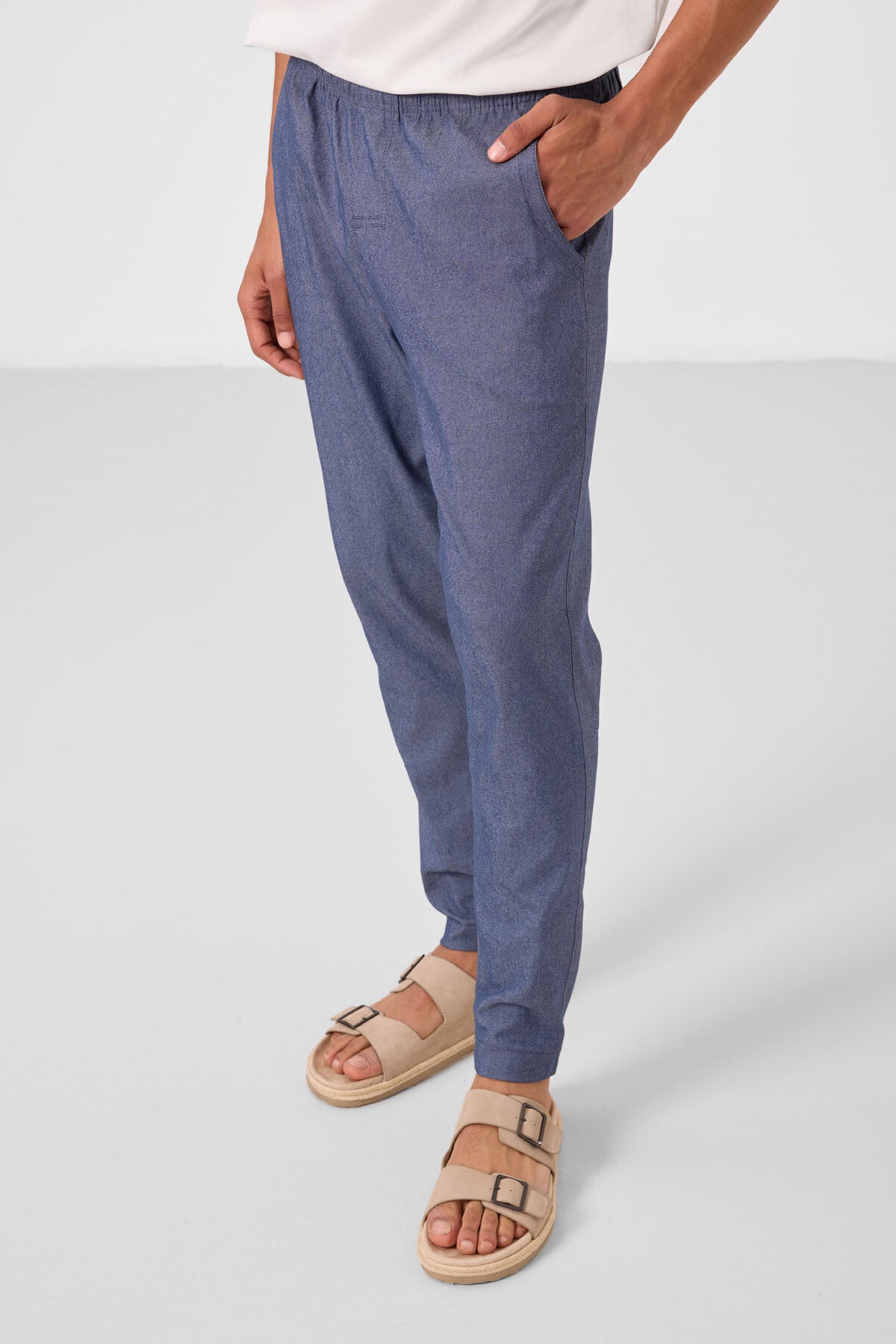 Image of Pantaloni chino ușori, elastici, bleumarin, pentru bărbați - 82180