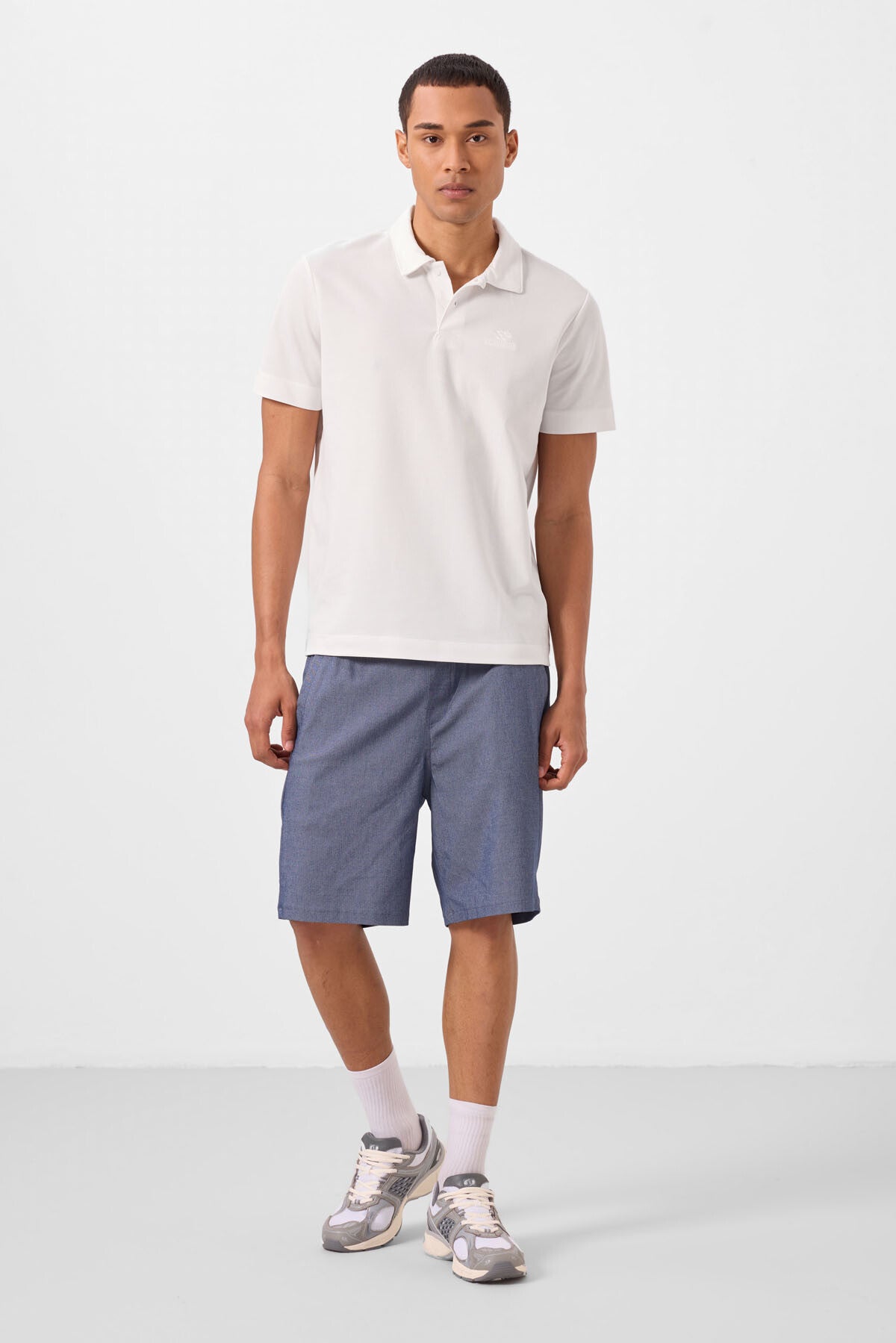 Image of Kot Lacivert Standart Fit Dokuma Hafif Esnek Chino Erkek Şort - 81292