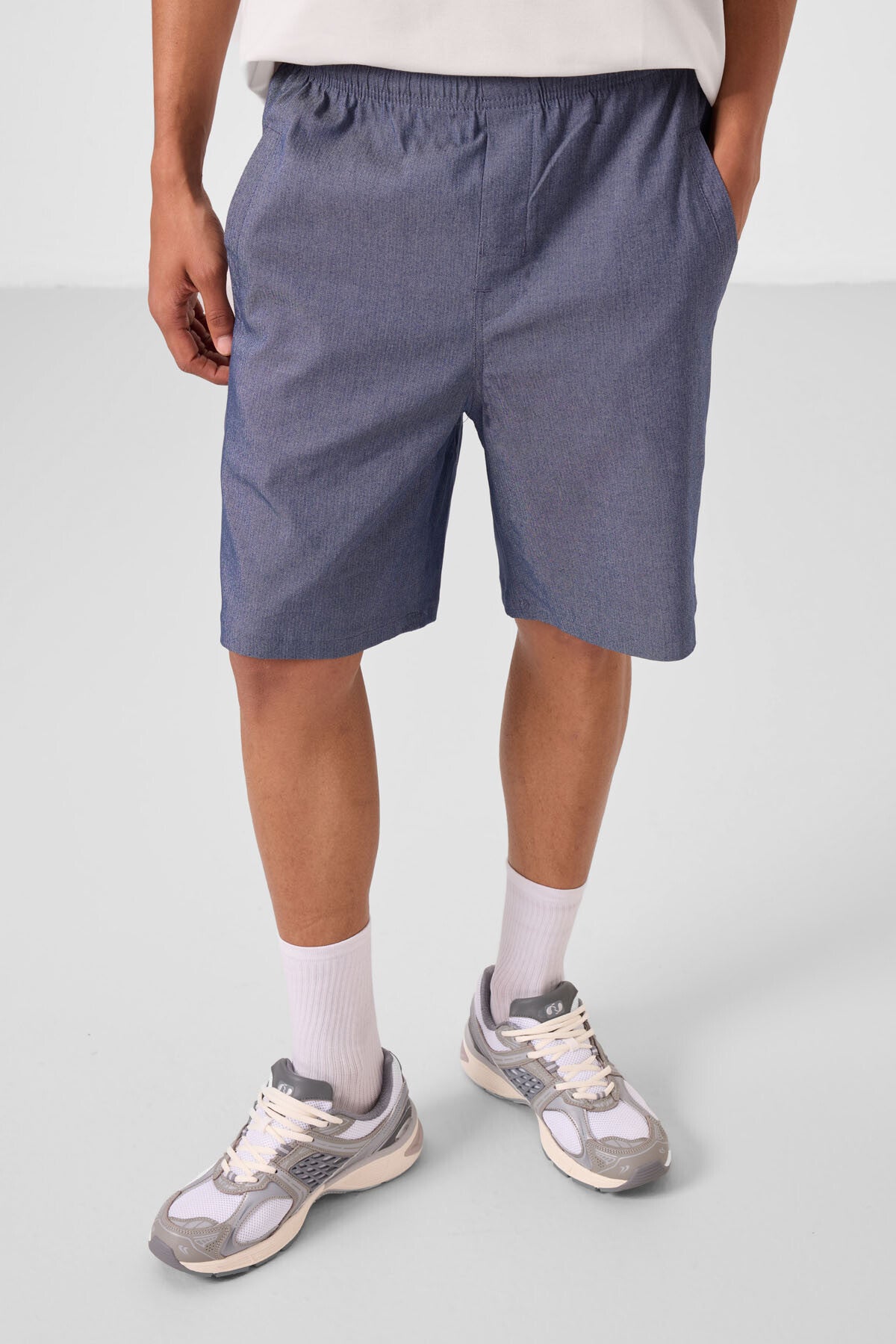 Image of Kot Lacivert Standart Fit Dokuma Hafif Esnek Chino Erkek Şort - 81292