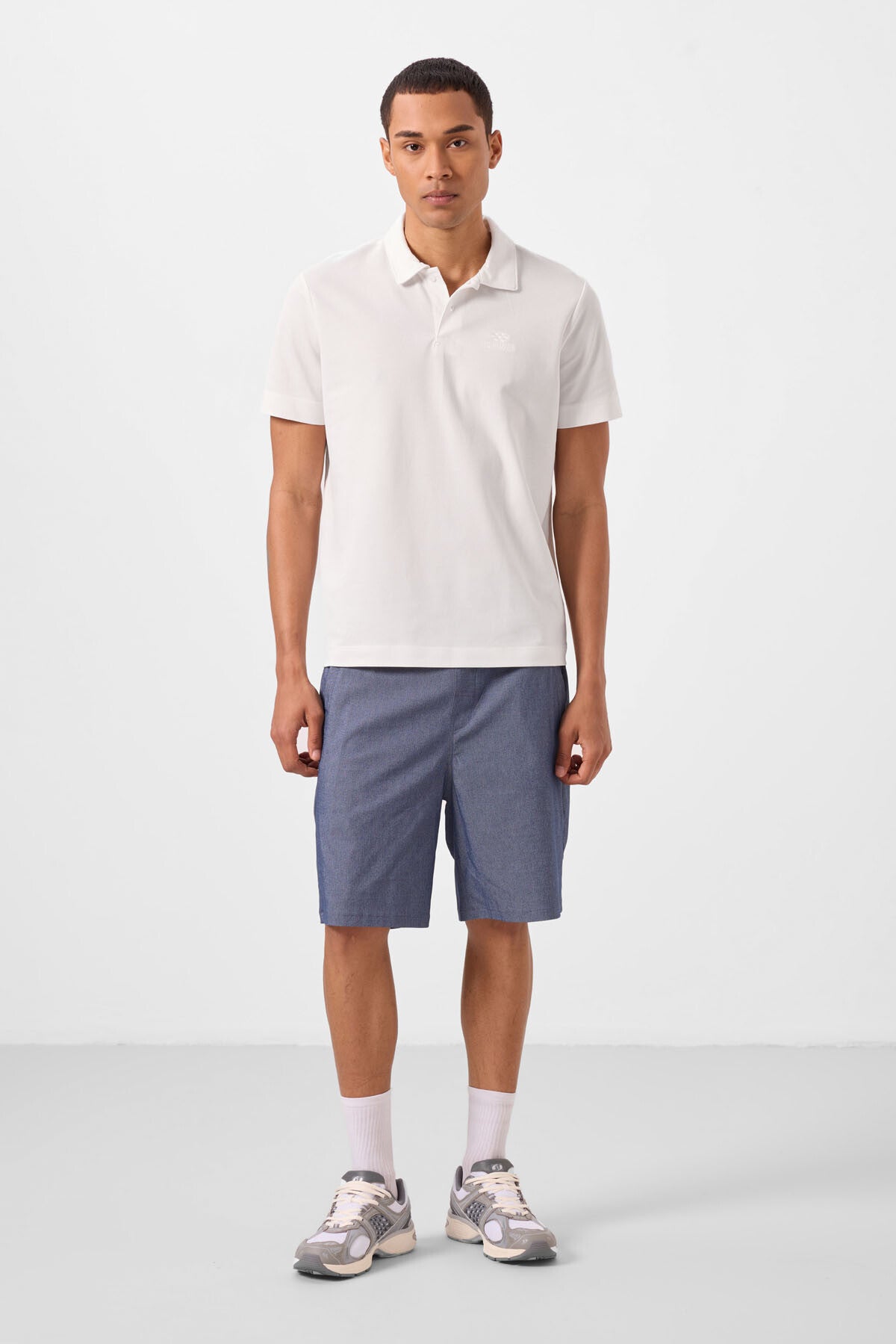 Image of Kot Lacivert Standart Fit Dokuma Hafif Esnek Chino Erkek Şort - 81292