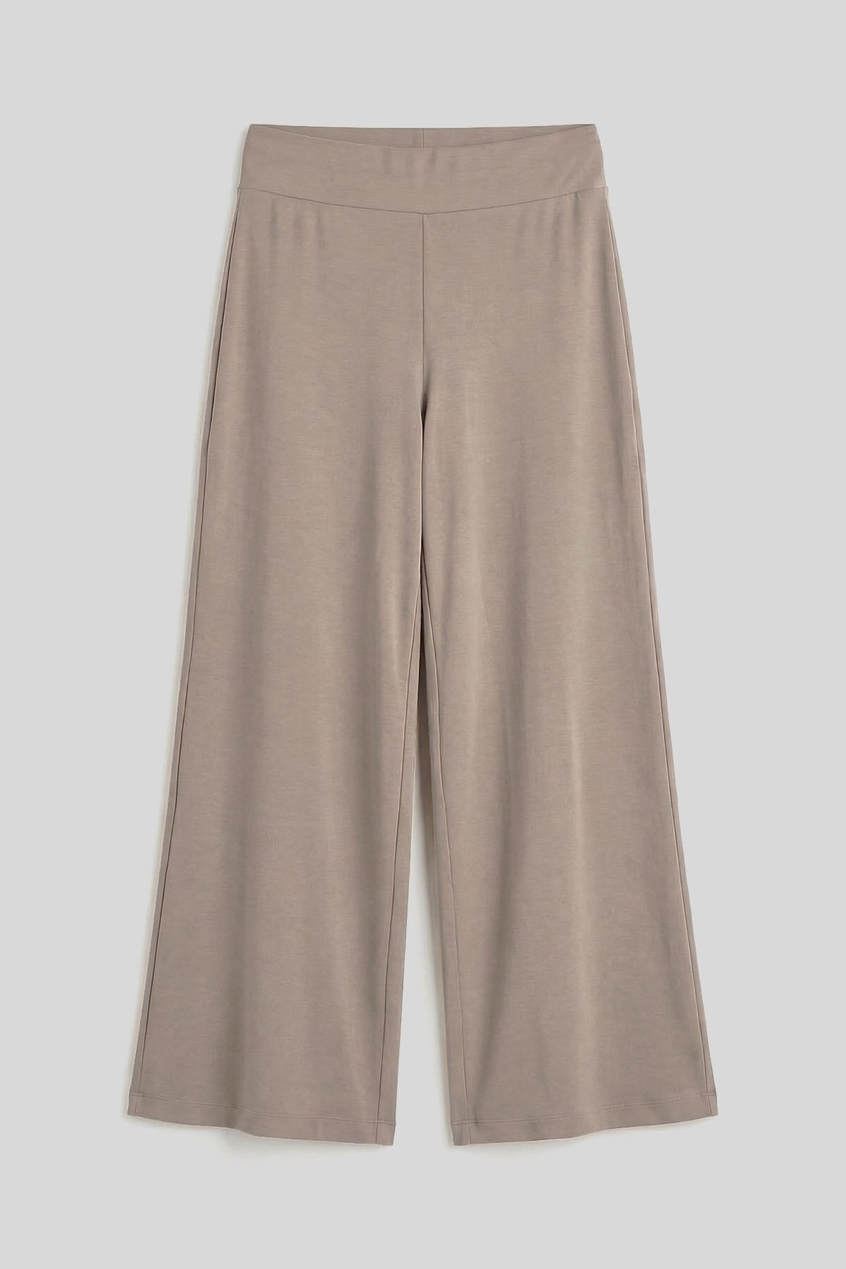 Image of Koyu Bej Comfort Fit Geniş Paça Korsajlı Palazzo Kadın Pantolon - 94681