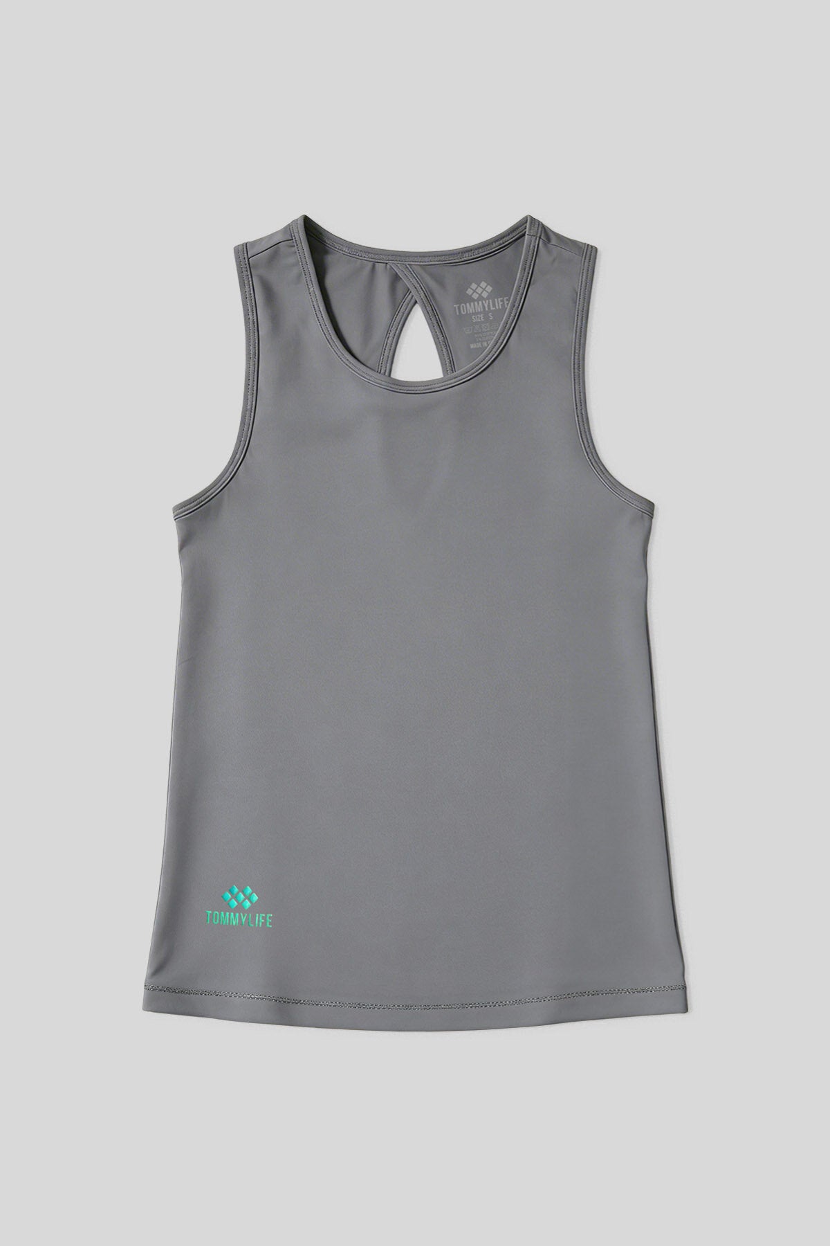 Image of Koyu Gri Standart Fit Çapraz Sırt Detaylı Kadın Spor Atlet - 97296