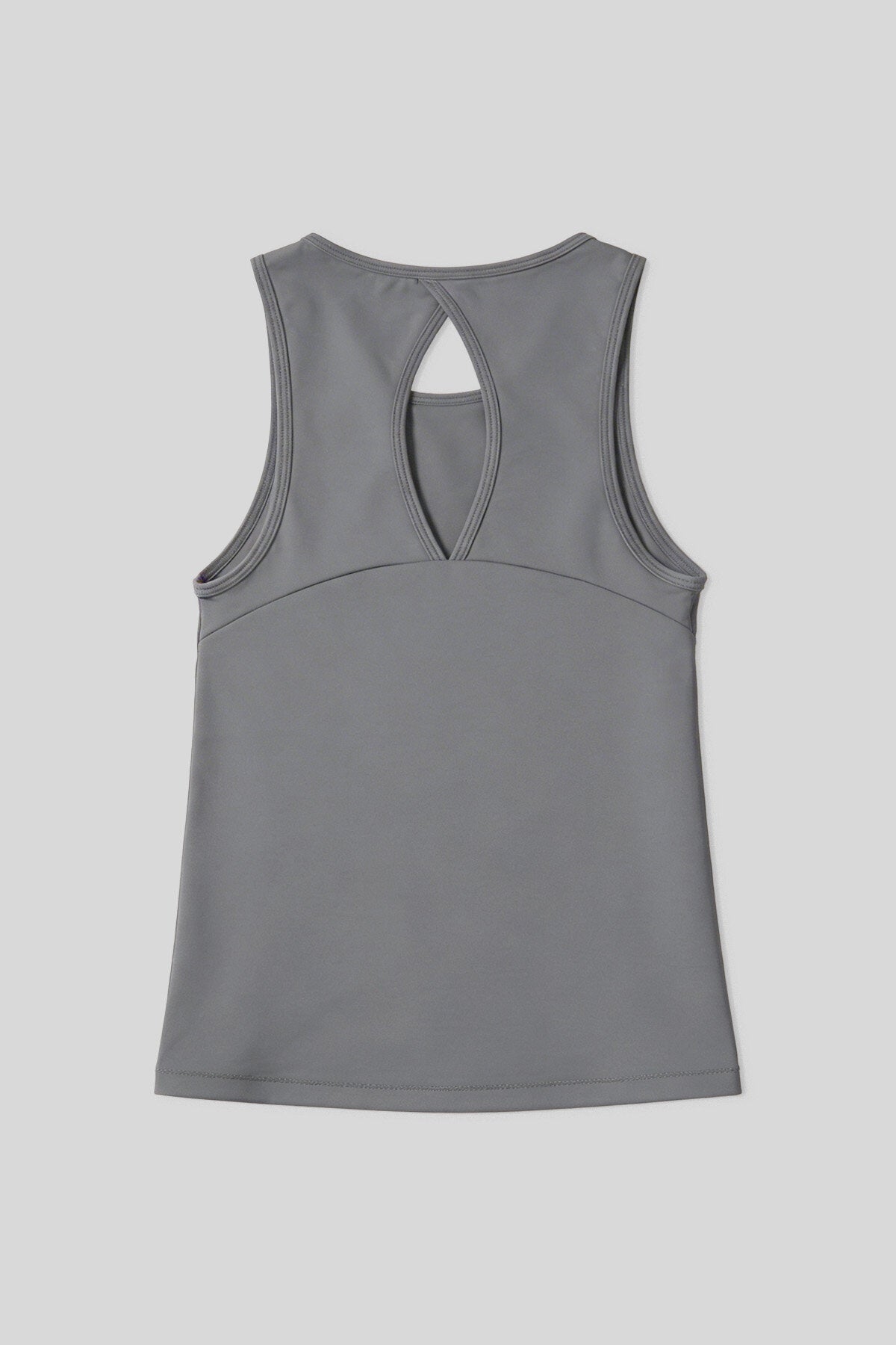 Image of Koyu Gri Standart Fit Çapraz Sırt Detaylı Kadın Spor Atlet - 97296