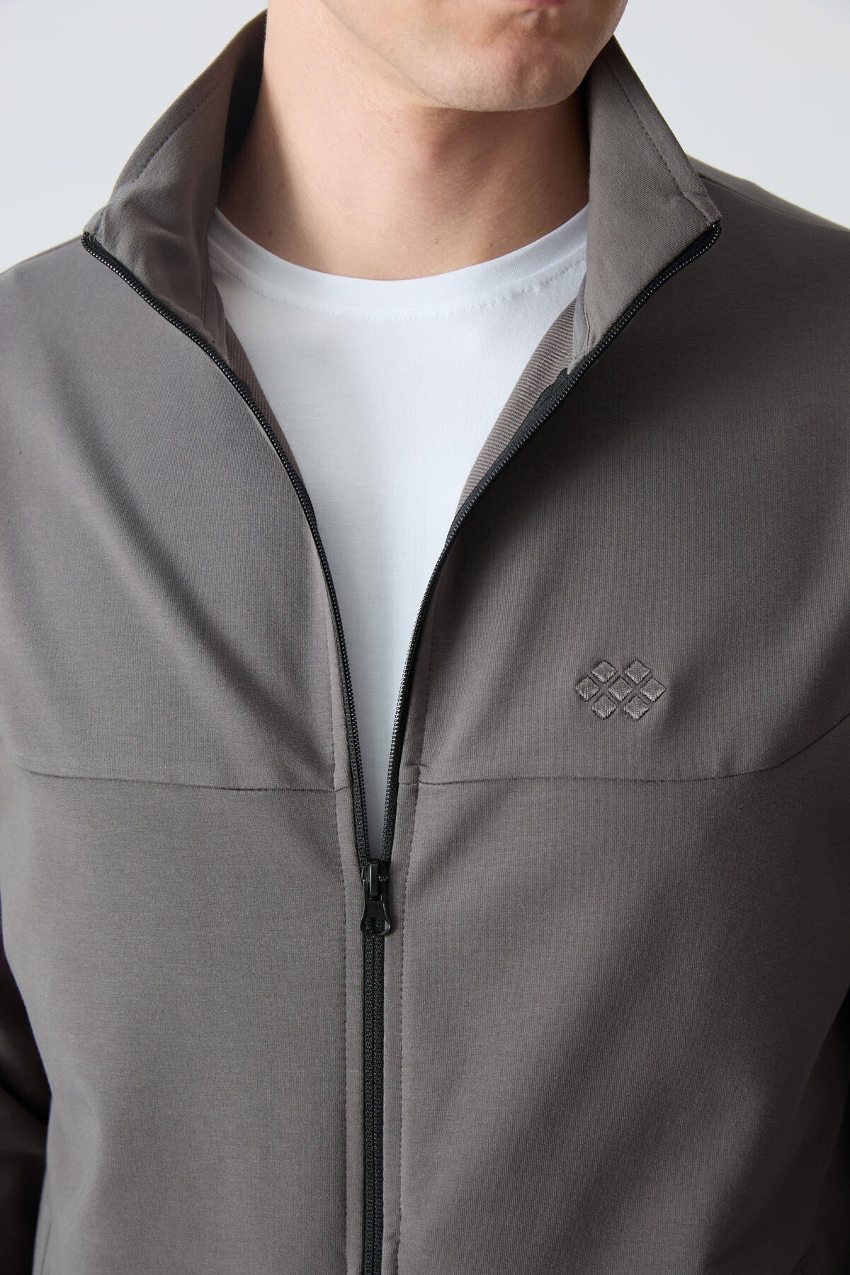 Image of Koyu Gri Pamuklu Kalın Yumuşak Dokulu Comfort Fit Basic Erkek Eşofman Takım - 85260
