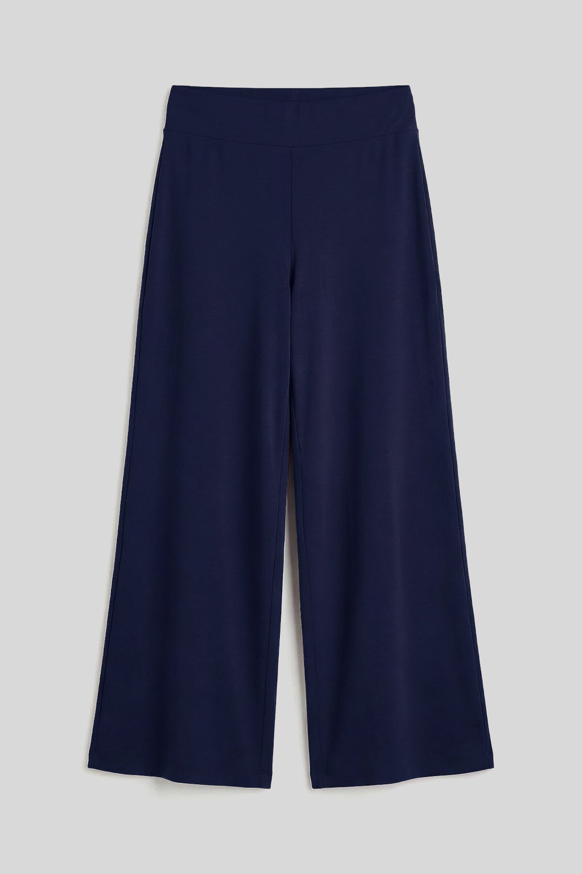 Image of Koyu Mor Comfort Fit Geniş Paça Korsajlı Palazzo Kadın Pantolon - 94681