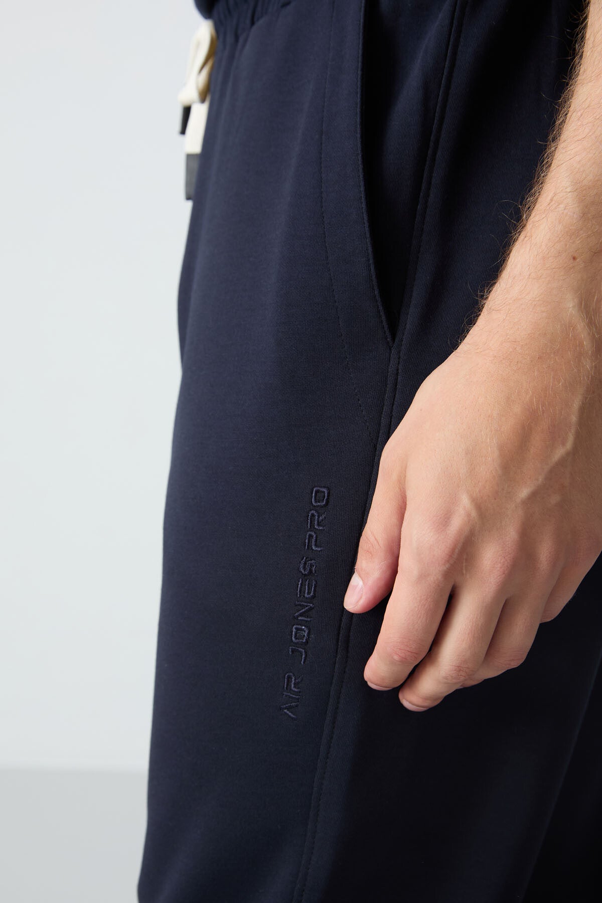 Image of Lacivert Pamuklu Kalın Yumuşak Dokulu Oversize Fit Basic Erkek Eşofman Takım - 85261