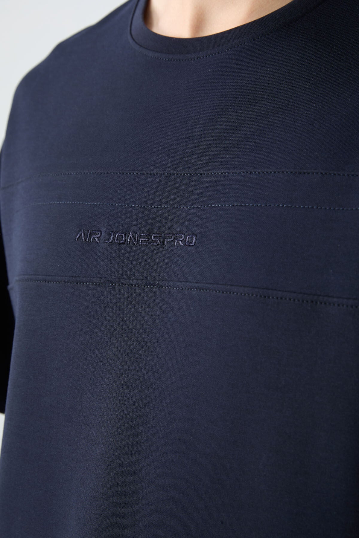 Image of Lacivert Pamuklu Kalın Yumuşak Dokulu Oversize Fit Basic Erkek Eşofman Takım - 85261