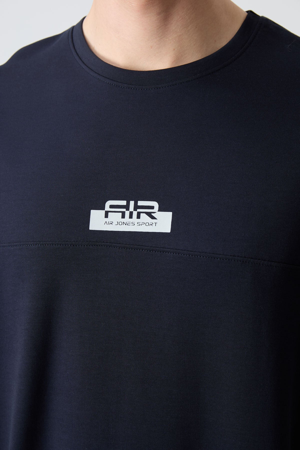 Image of Lacivert Pamuklu Kalın Yumuşak Dokulu Oversize Fit Basic Erkek Şort Takım - 85259