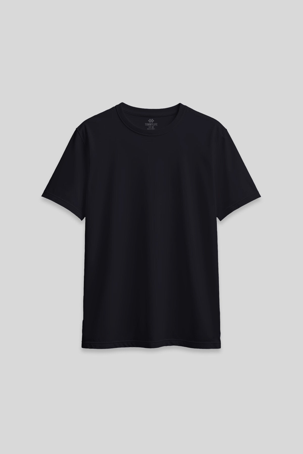 Image of Lacivert O Yaka Standart Fit Basic Kadın T-Shirt - 97311
