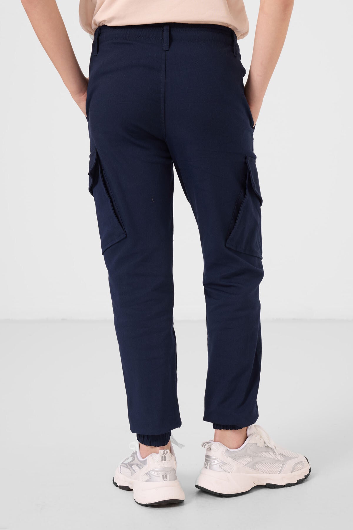 Image of Lacivert Standart Fit Dokuma Hafif Esnek Chino Erkek Çocuk Pantolon - 11271