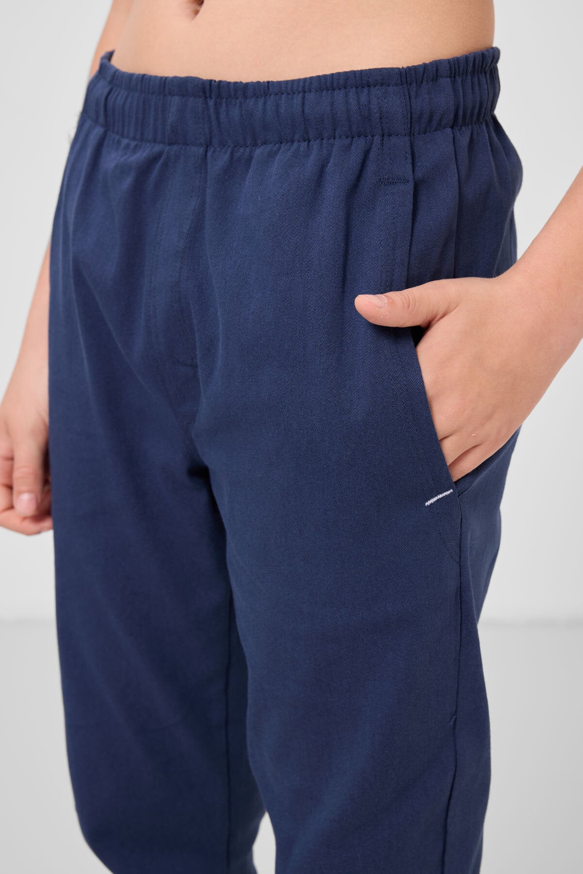 Image of Pantaloni chino ușori, elastici, țesături, bleumarin, pentru băieți - 11272