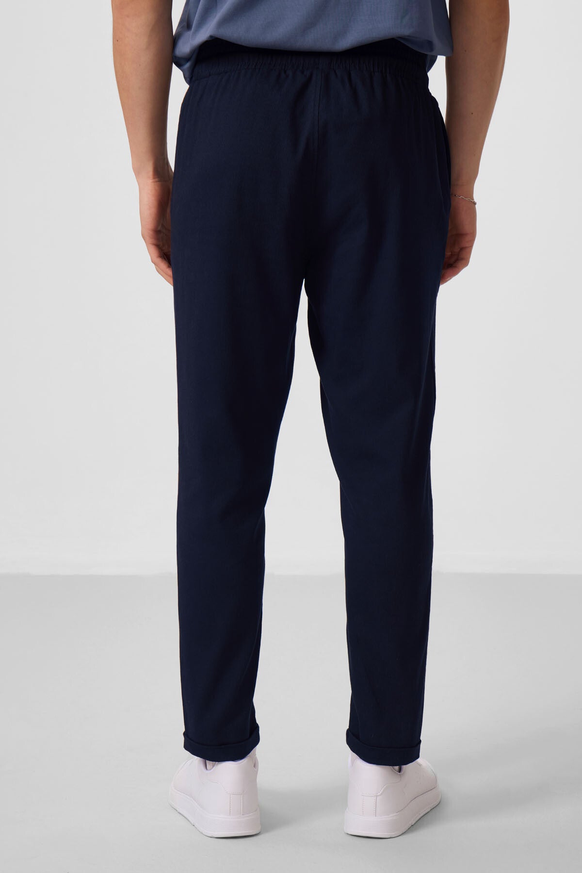 Image of Pantaloni chino ușori, elastici, bleumarin, pentru bărbați - 82175