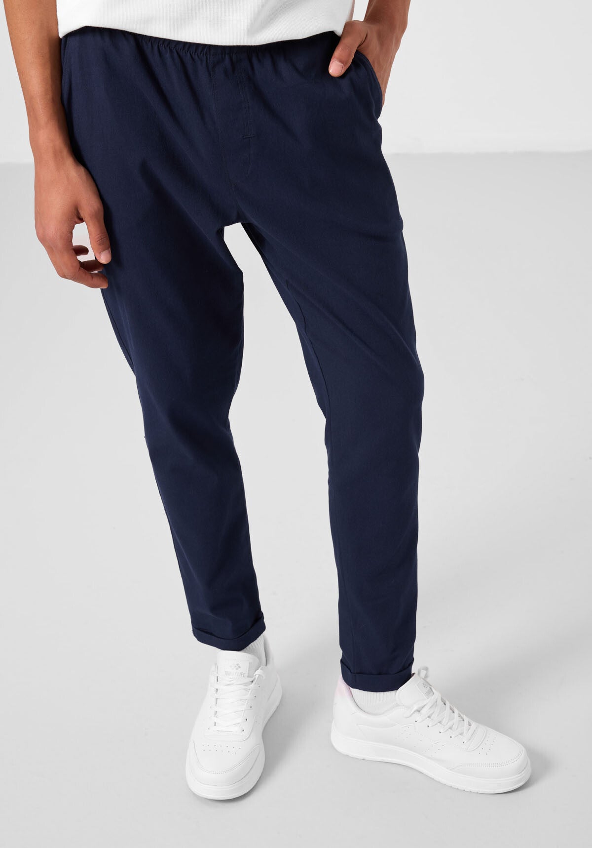 Image of Pantaloni chino ușori, elastici, bleumarin, pentru bărbați - 82178