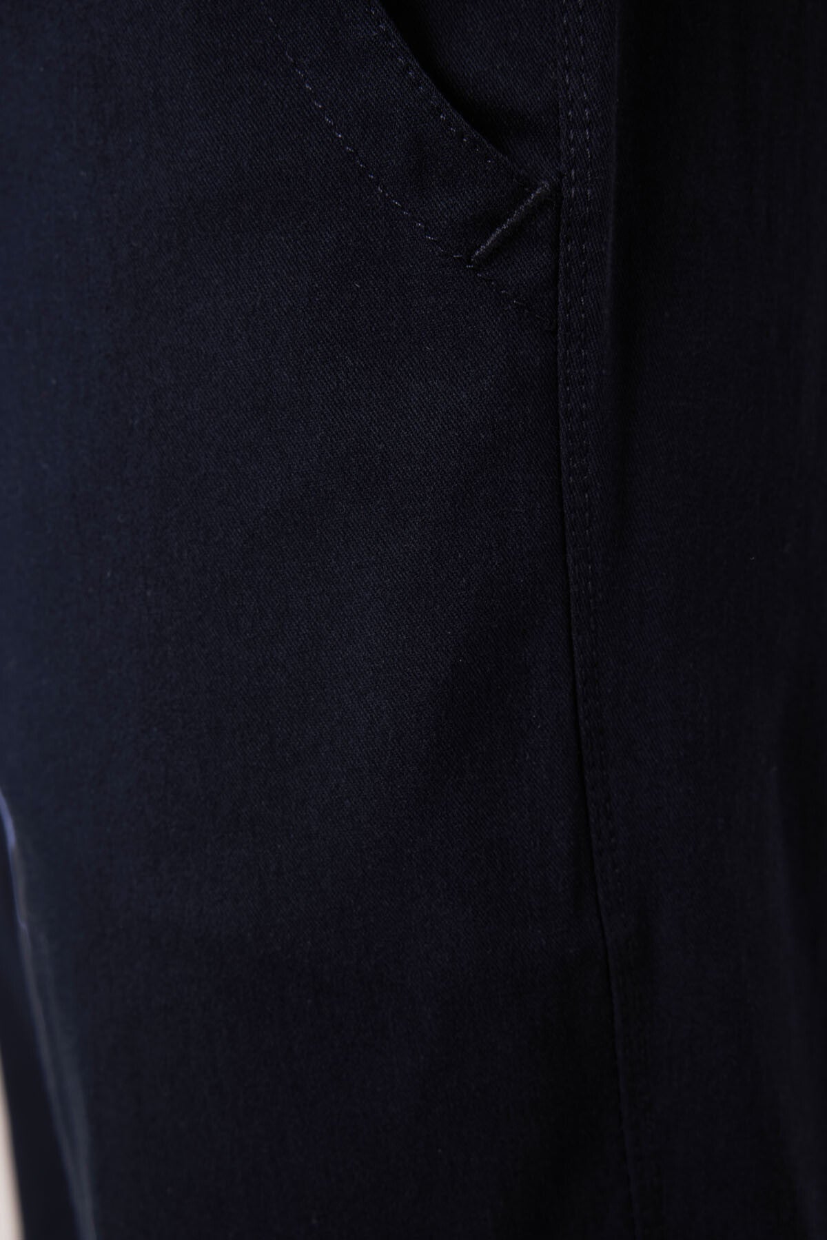 Image of Lacivert Standart Fit Dokuma Hafif Esnek Chino Erkek Pantolon - 82180