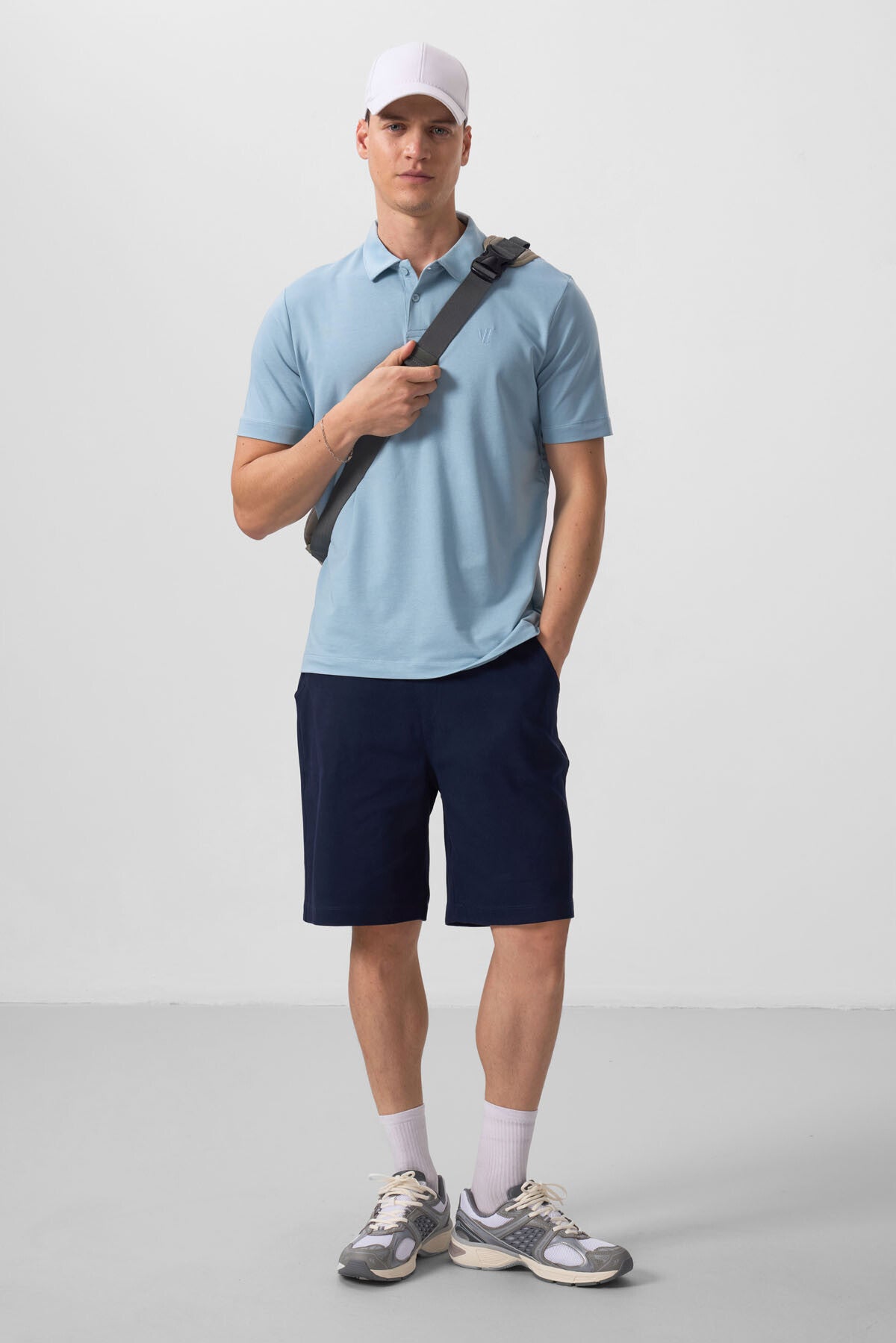 Image of Lacivert Standart Fit Dokuma Hafif Esnek Chino Erkek Şort - 81290